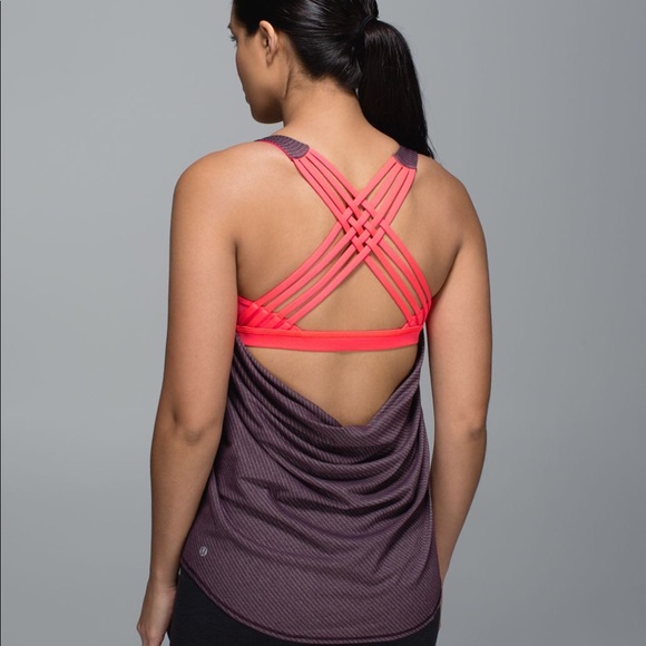 lululemon athletica Tops - Lululemon Wild Tank
Heathered Black Cherry / Coral